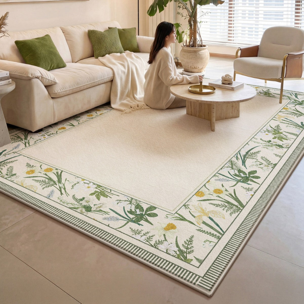Floral Pattern Area Rug Brehn