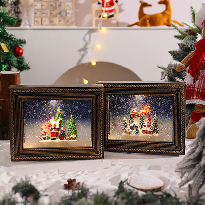Dekoratives Weihnachtsmotiv mit Schneemännern Brehn