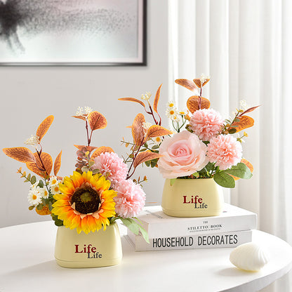 Lebensechter Blumen-Tischmittelstück-Arrangements