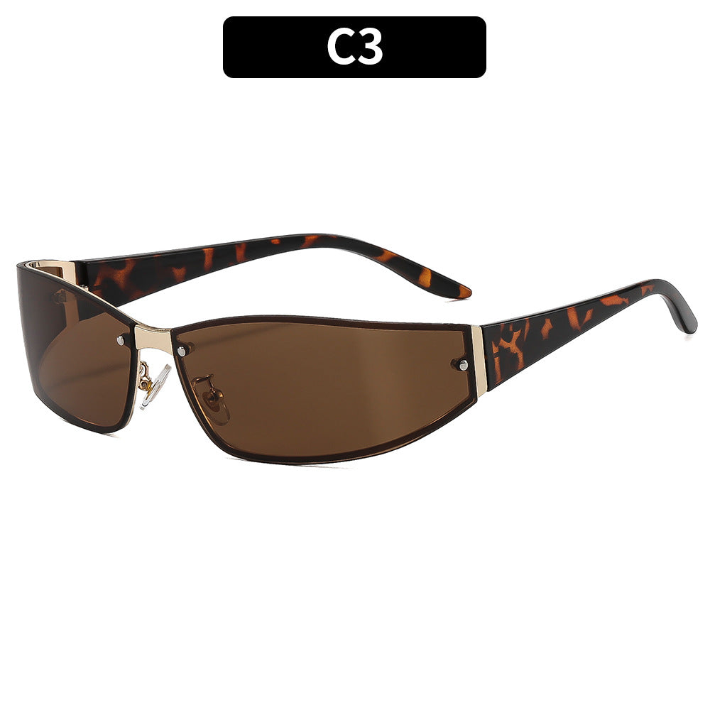 Sleek geometrische Schild Sonnenbrille
