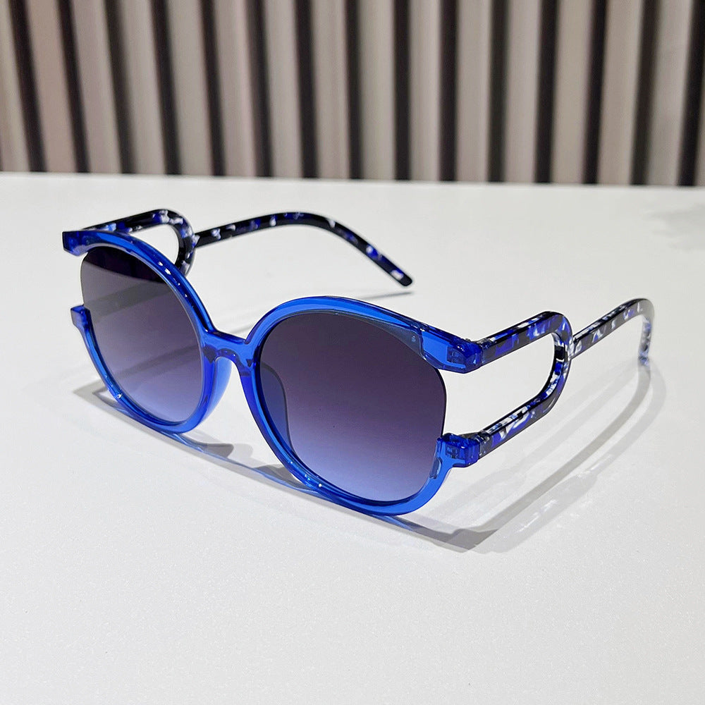 Avant-Garde Zirkuläre Rahmen Sonnenbrille Brehn