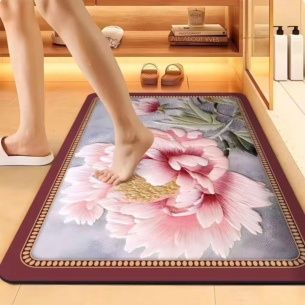 Florale Prägung Memory Foam Badmatte Brehn