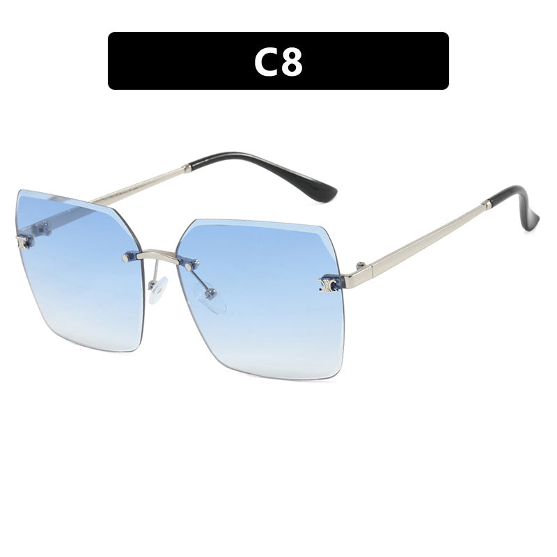 Damen quadratische Sonnenbrille im modernen Design mit filigranem Metallrahmen Brehn