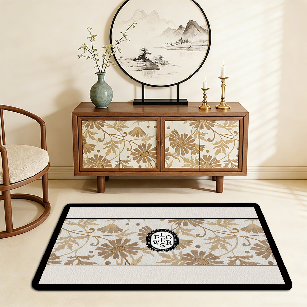 Modern Geometric Badematte Brehn