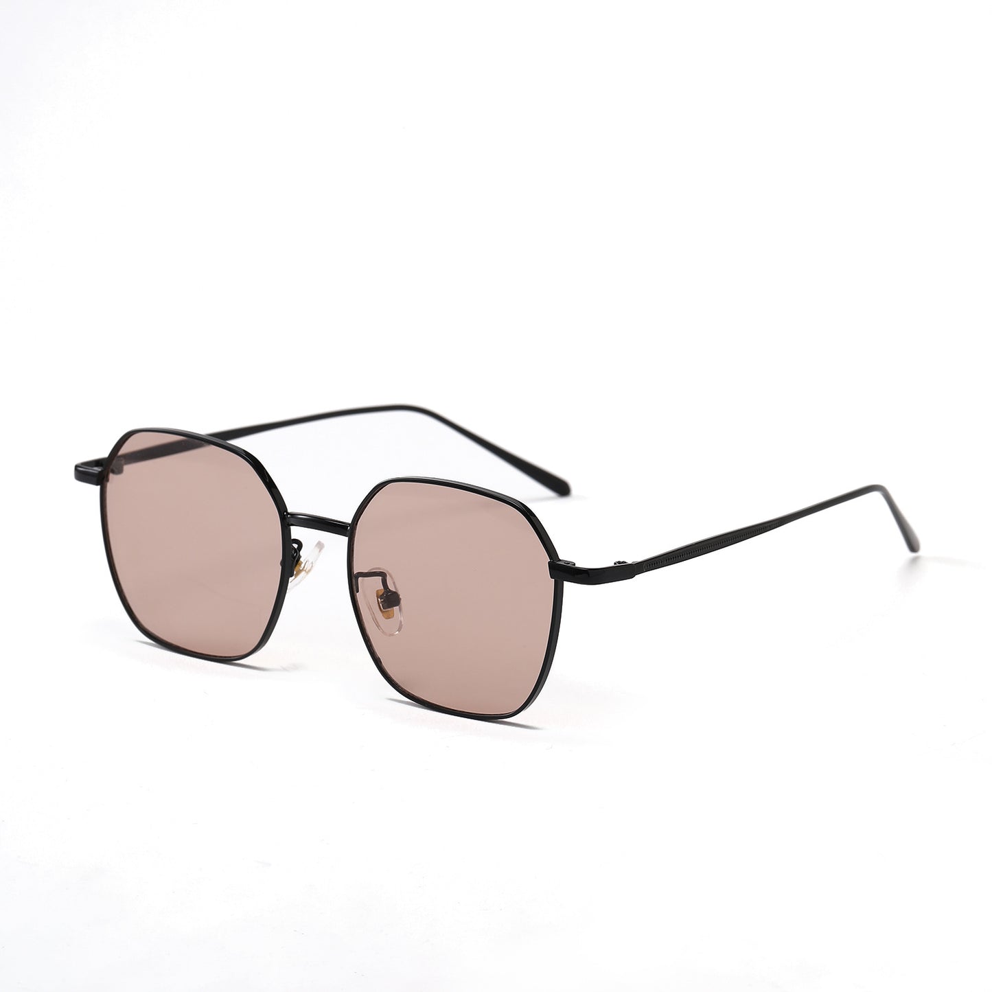 Damen geometrische Sonnenbrille mit modernem Metallrahmen Brehn