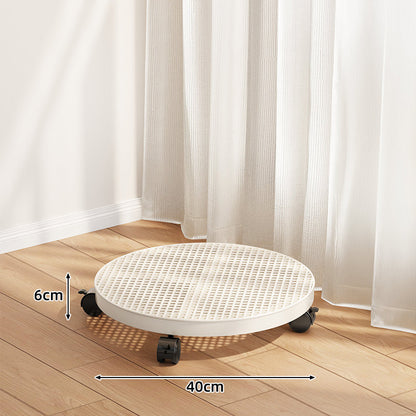 Niedrigprofilierter runder Blumentopf-Dolly mit 360° drehbaren Rollen
