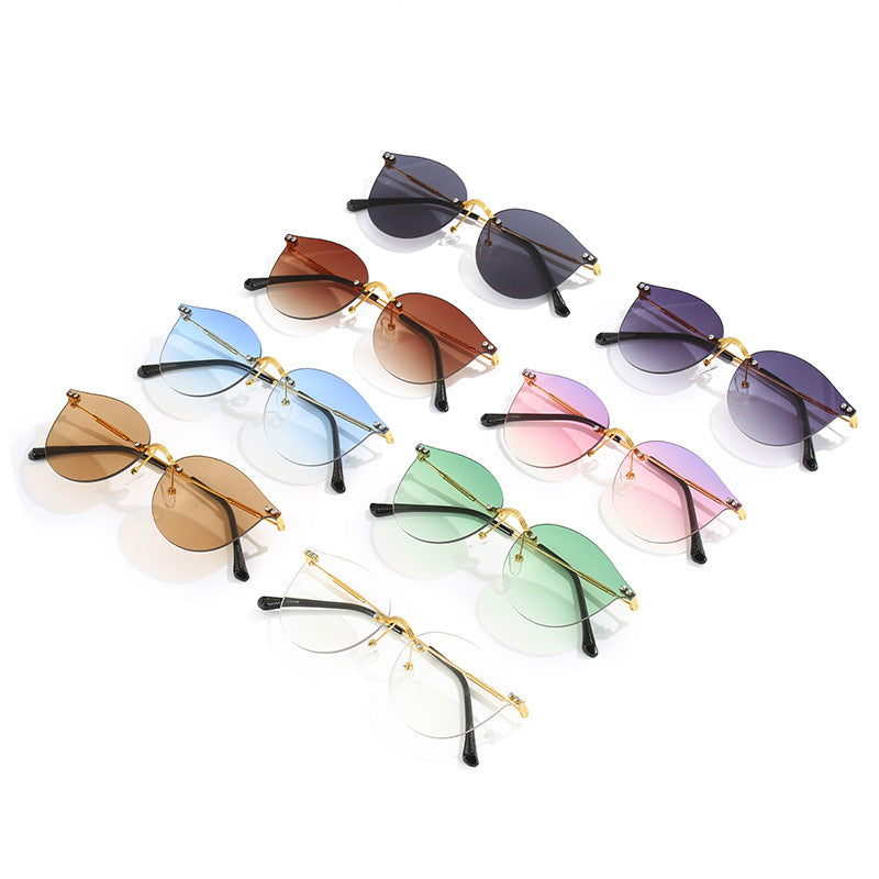 Damen modische Sonnenbrille mit innovativem Metallrahmen und flexibler Nasenauflage Brehn