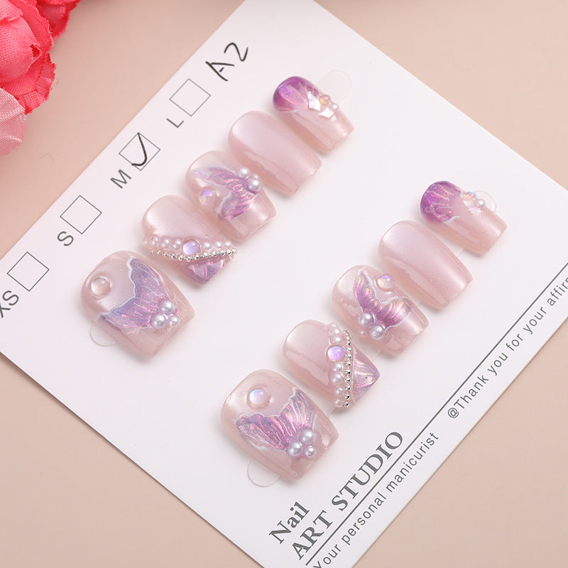 Künstlerisches Press-On Nail Set Brehn