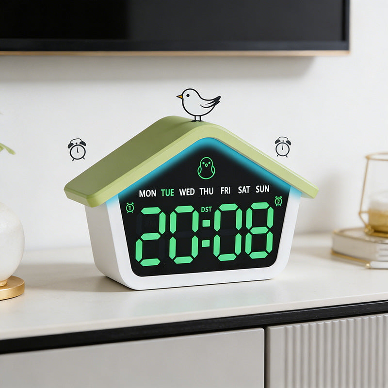 Digitaler Wecker im kreativen Hausdesign Brehn