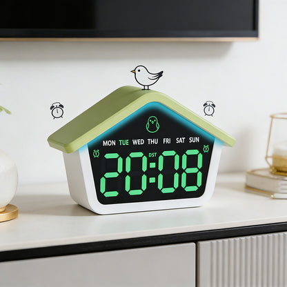 Digitaler Wecker im kreativen Hausdesign Brehn