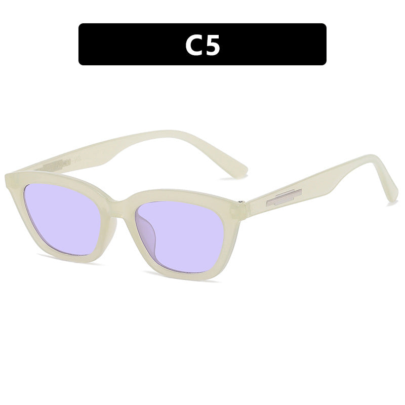 Damen trendige Sonnenbrille im eleganten Katzenaugen-Design mit schmalen Rahmen Brehn