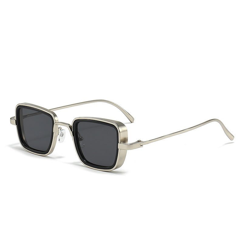 Damen stilvolle quadratische Sonnenbrille mit elegantem Metallrahmen Brehn
