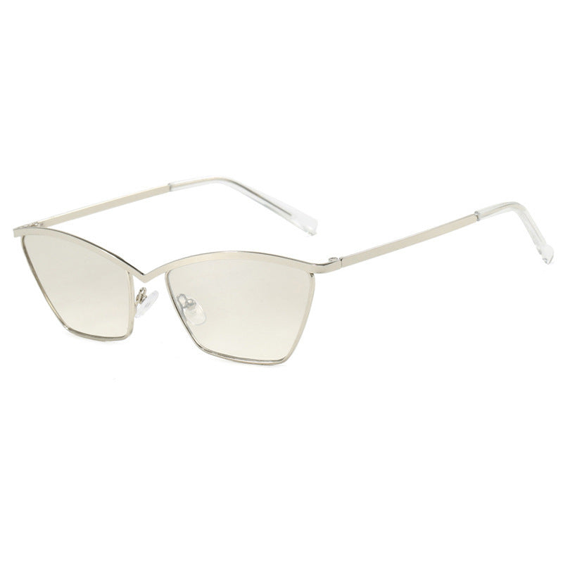 Damen modische Cat-Eye Sonnenbrille mit elegantem Metallgestell Brehn