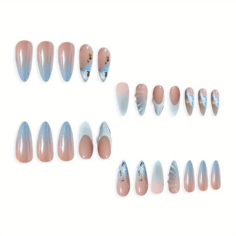 Künstlerische Gel-Nagelkunstverlängerungen Brehn