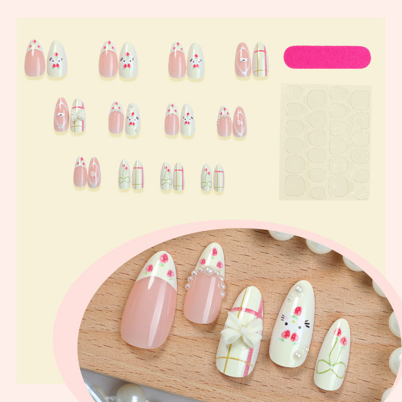 Künstlerisches Dekoratives Press-On Nagelset Brehn