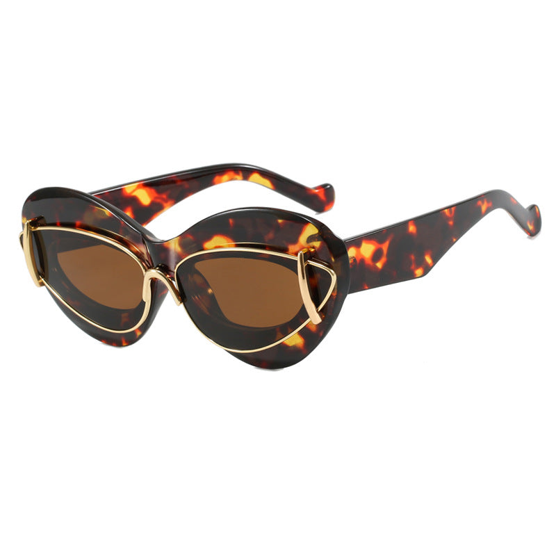Damen extravagante Katzenaugen-Sonnenbrille Brehn