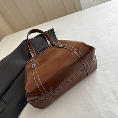 Klassische Strukturierte Leder Tote Bag