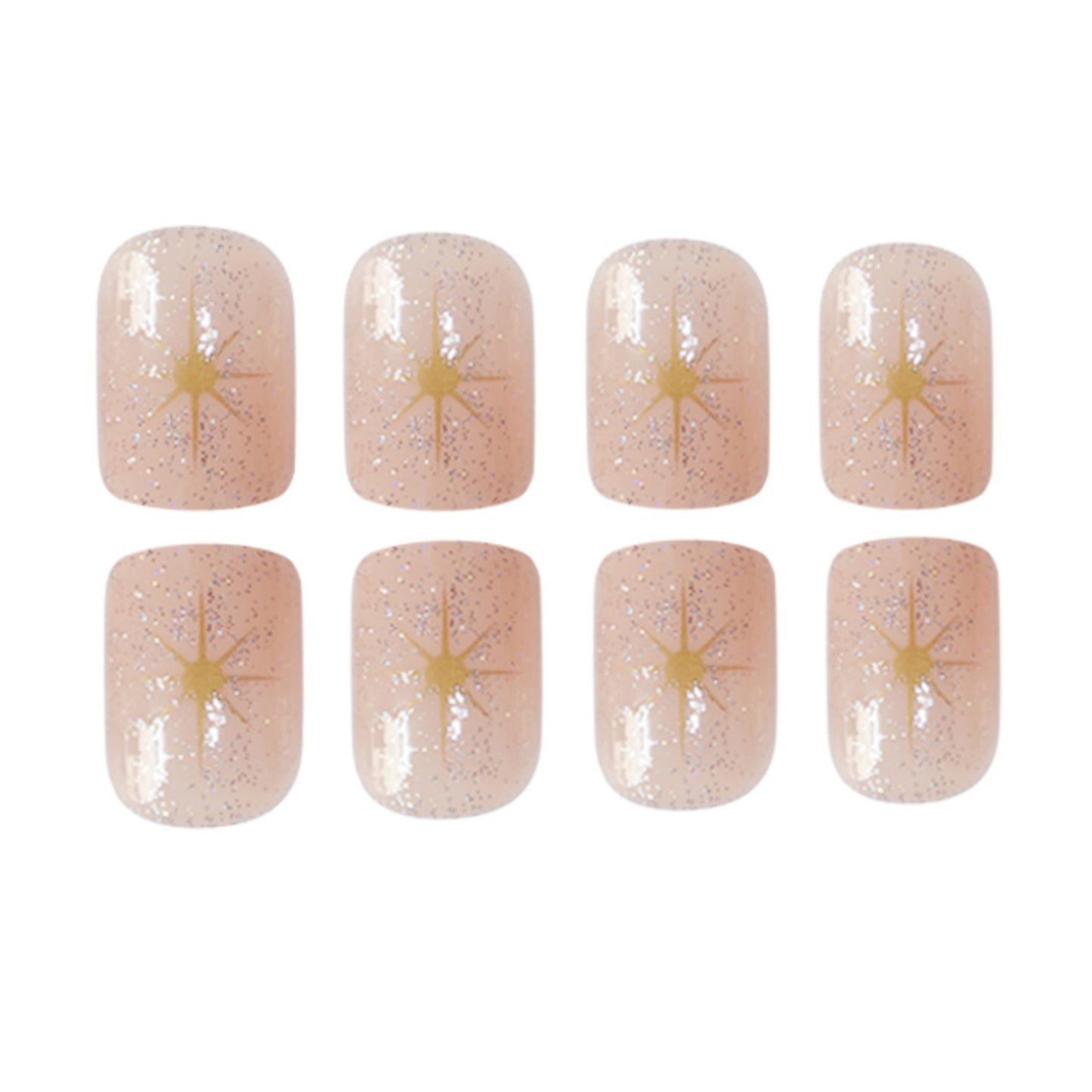 Glamouröse Glitter Press-On Nagelverlängerungen Brehn
