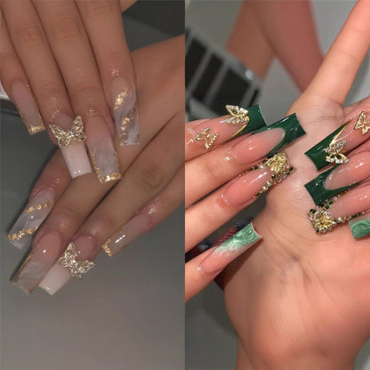 Künstlerische Marmor-Effekt Druck-Nagelverlängerungen Brehn