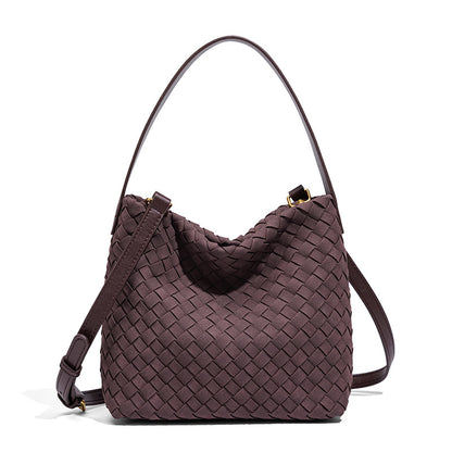 Texturierte vegane Leder-Crossbody-Tasche Brehn