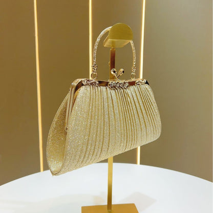 Plissierte Glam Abendhandtasche