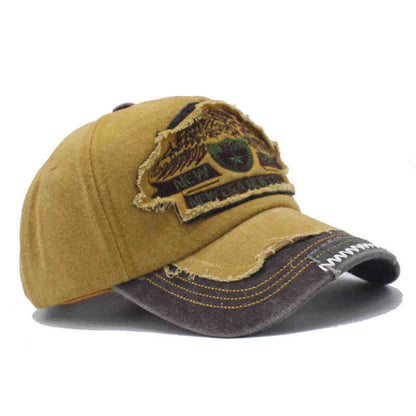 Herren Destroyed Denim Cap Brehn