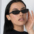 Damen modische Katzenaugen-Sonnenbrille mit transparentem Kunststoffrahmen und UV-Schutz Brehn