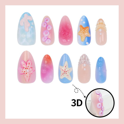 Kunstnagelset mit maritimen und kreativen Designs Brehn