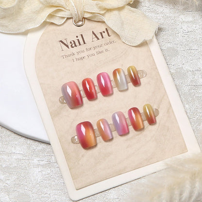 Ombre Gradient Press-On Nail Art Set Brehn