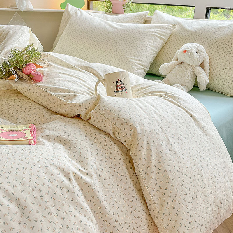 Floral Print Bettbezug Set