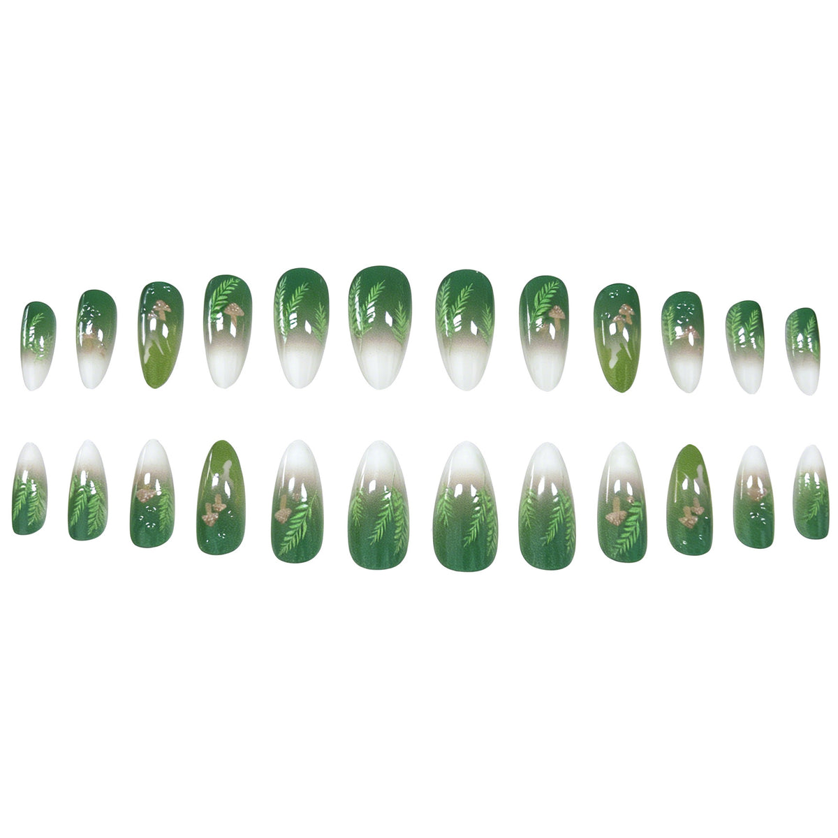 Elegante blatt-inspirierte Stiletto-Nagelverbesserungen Brehn