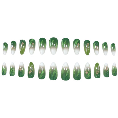 Elegante blatt-inspirierte Stiletto-Nagelverbesserungen Brehn
