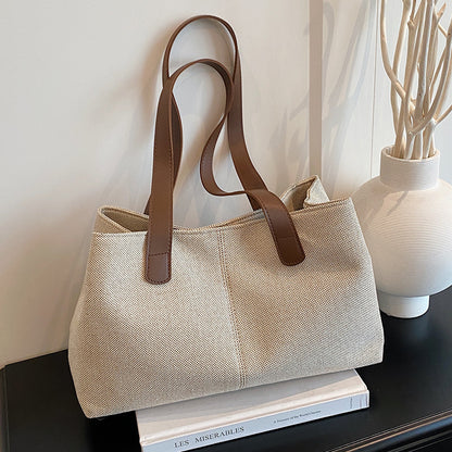 Elegante strukturierte Canvas-Handtasche