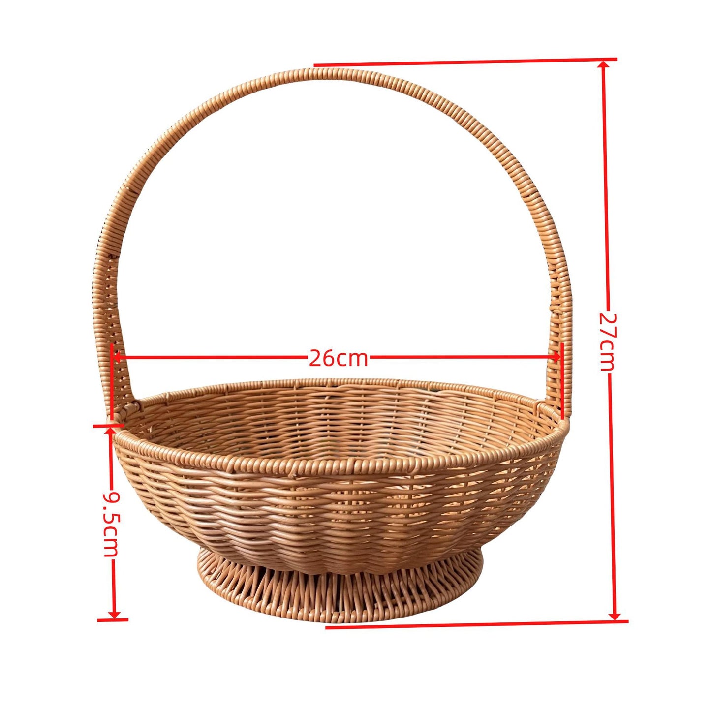Damen handgearbeiteter Rattan Korb mit Henkel Brehn