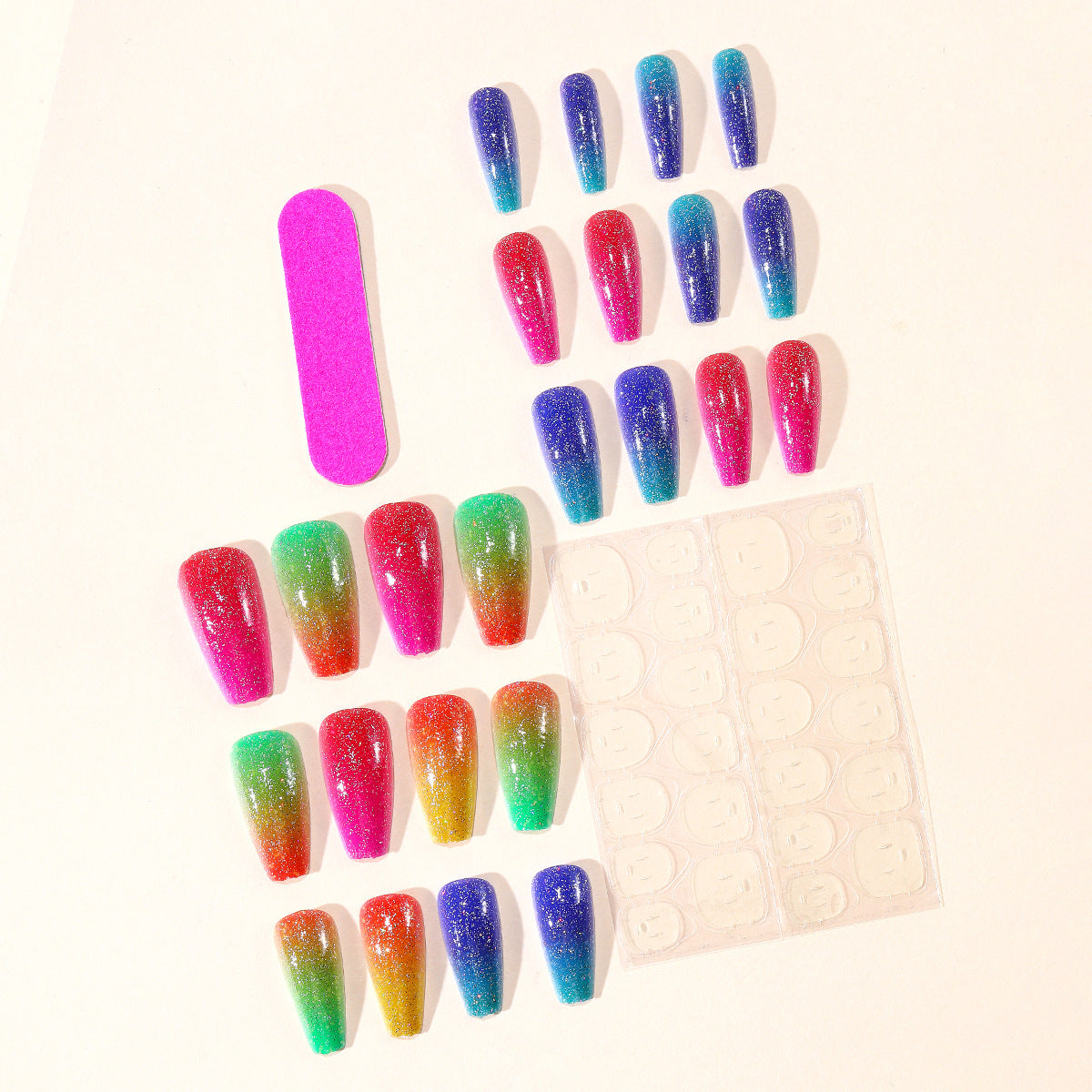 Farbenfrohes Glitzer-Nagelkunst-Kit Brehn