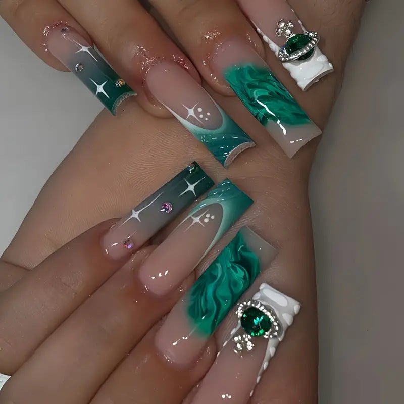 Künstlerische Press-On Nagelkunst Extensions Brehn