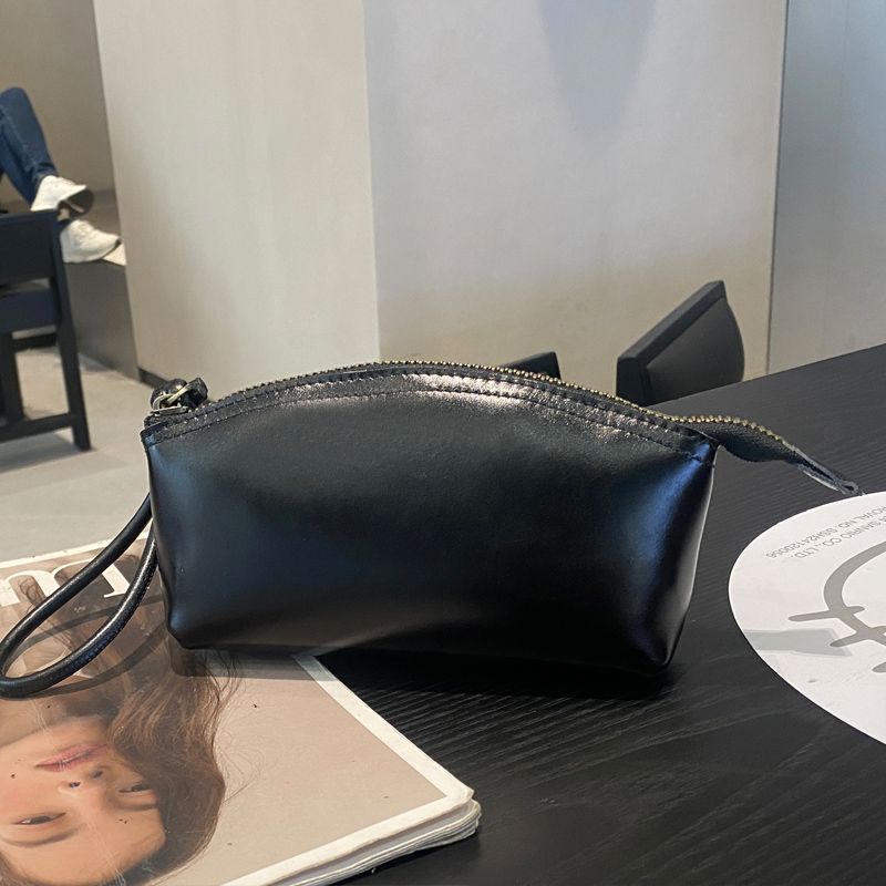 Elegante Kunstleder Kosmetik Tasche mit Reißverschluss Brehn