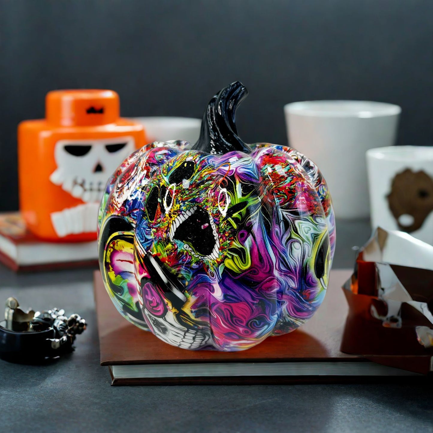 Kunstvolle Halloween Kürbisfigur Brehn
