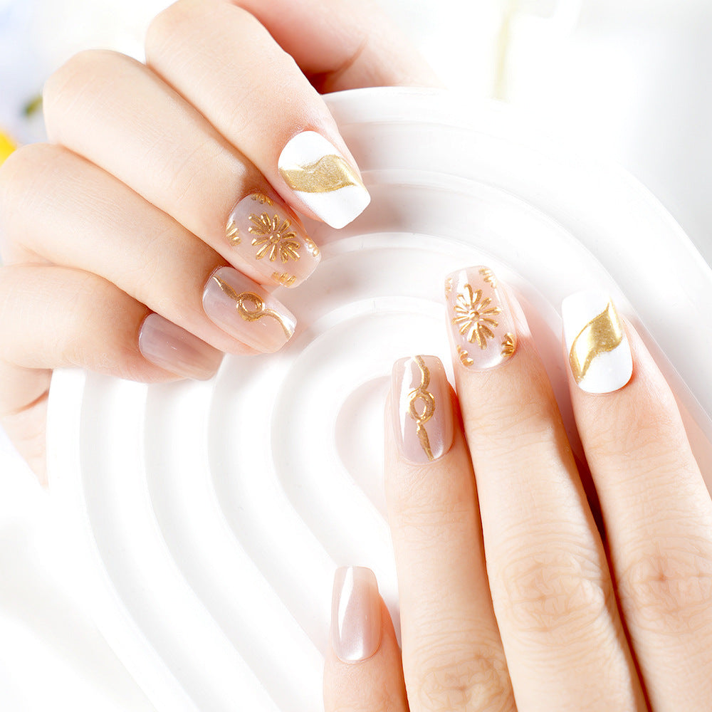 Künstlerisches Metallic-Nagelset Brehn