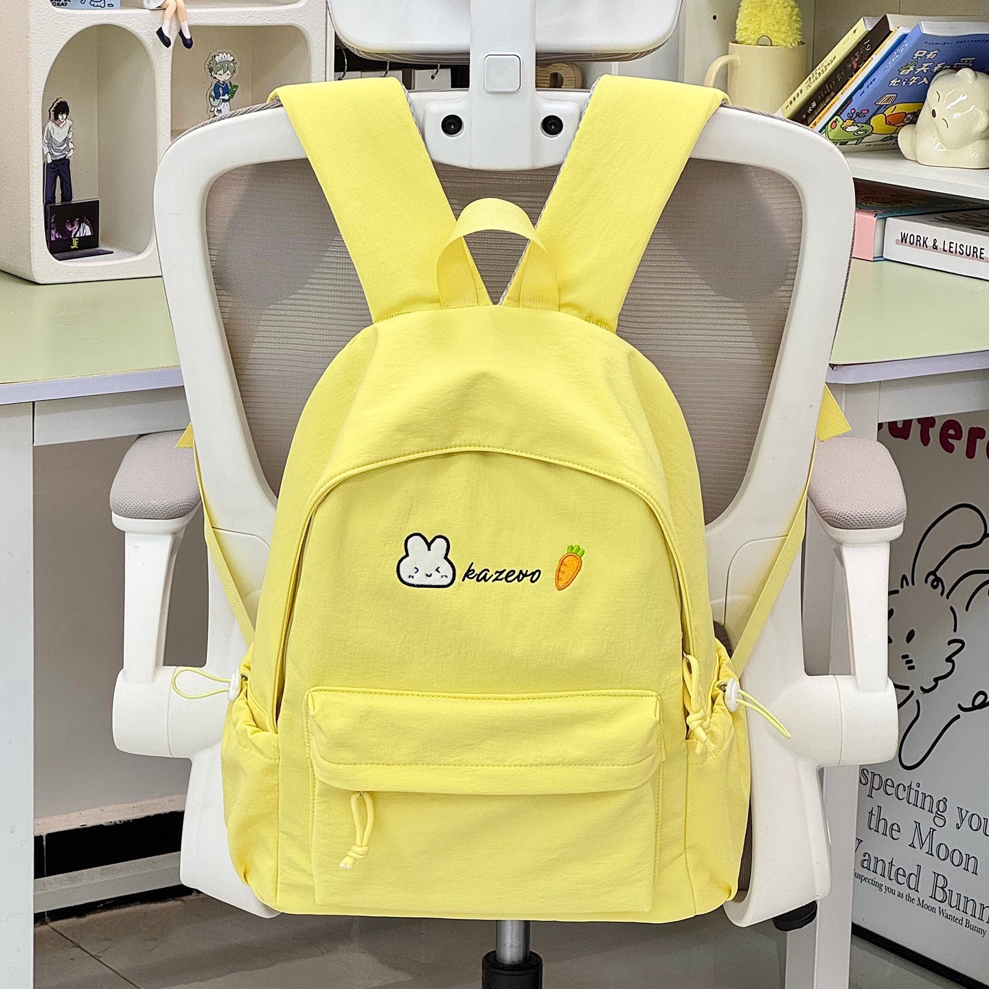 Lässiger Canvas-Charakter-Schulrucksack