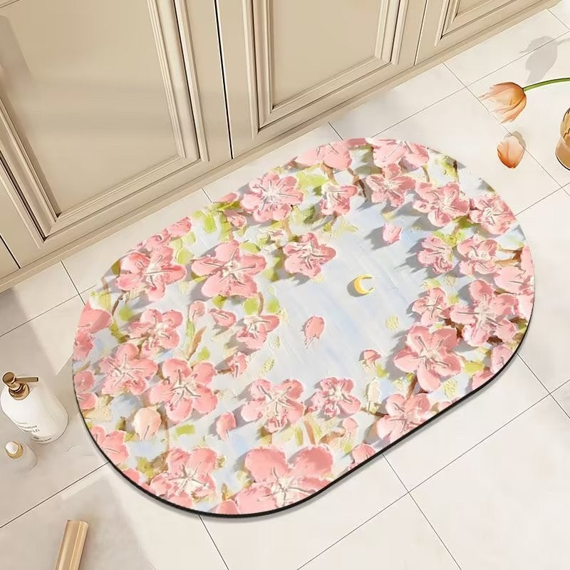 Floral Print Teppich Brehn