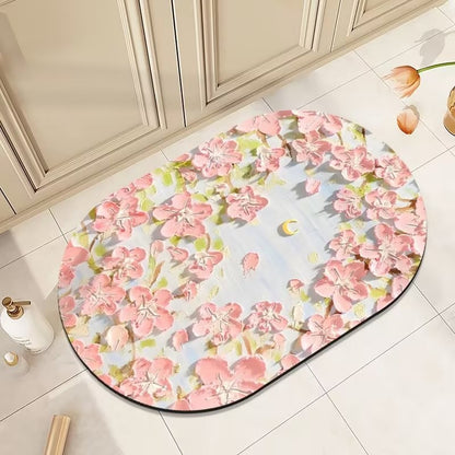 Floral Print Teppich Brehn