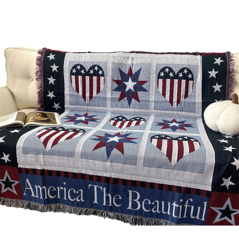 Patriotische Woven Tapestry Throw Decke