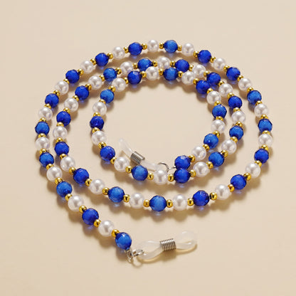 Elegante Perlen- und Kristallbrillen-Kette Brehn