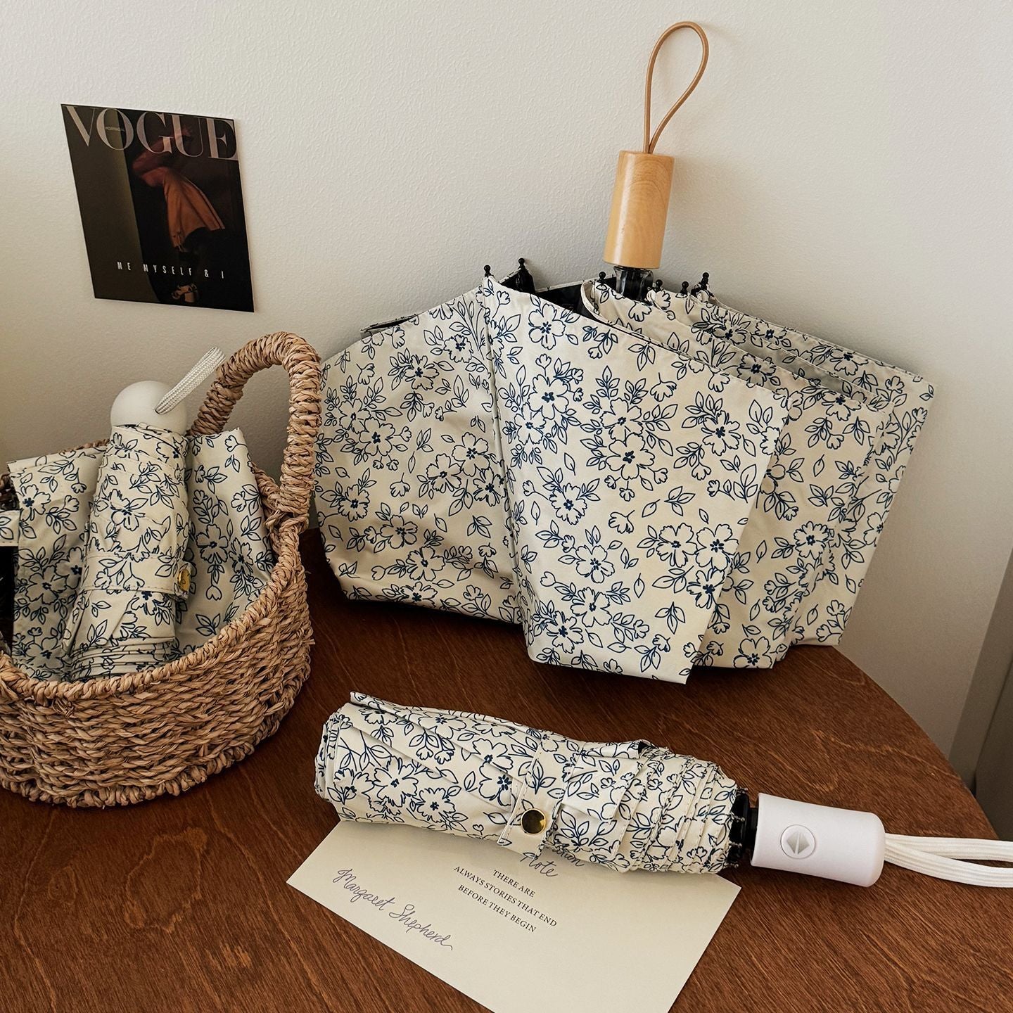 Damen Faltbare Einkaufstasche mit floralem Motiv Brehn