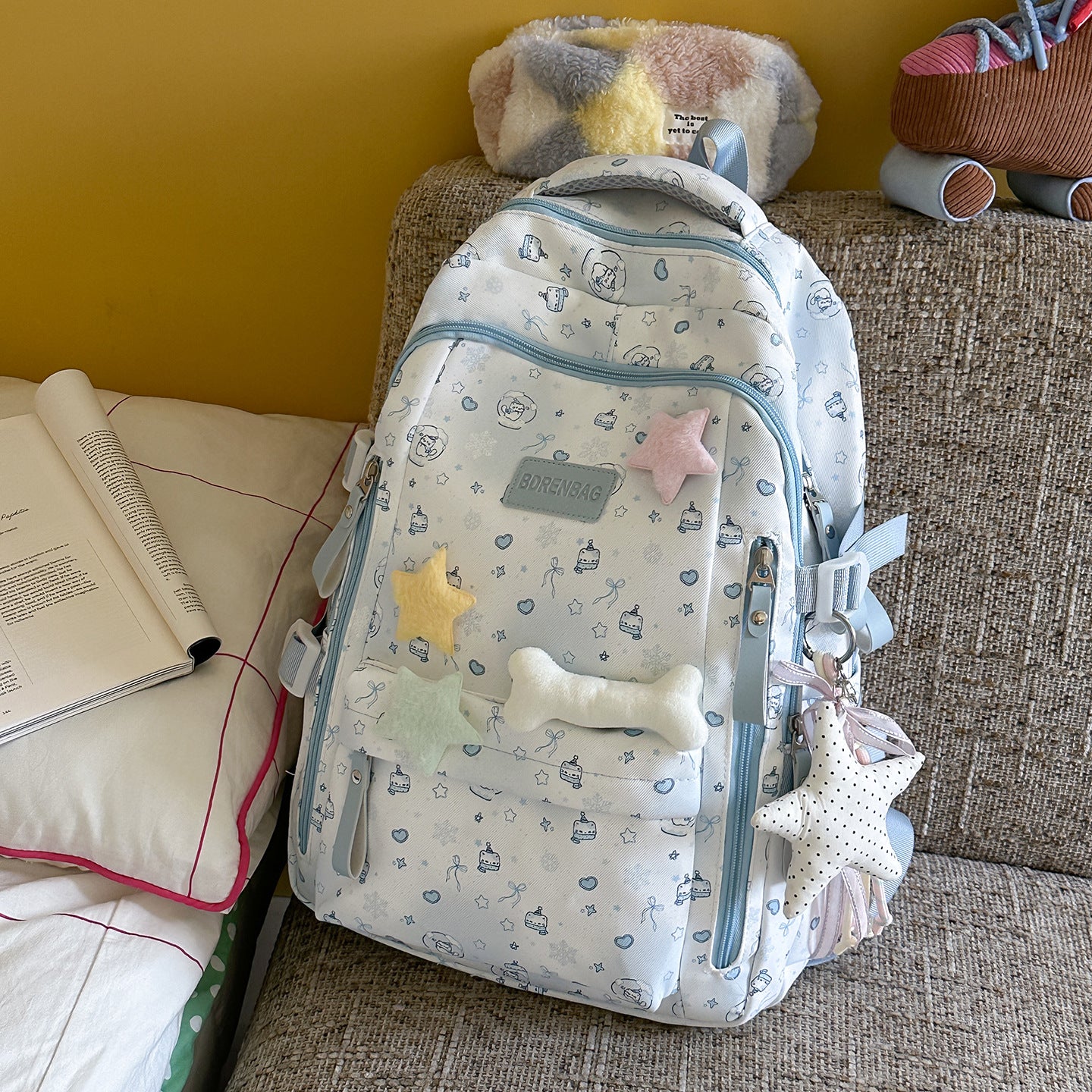 Kinder Mini-Schulrucksack mit verspieltem Muster