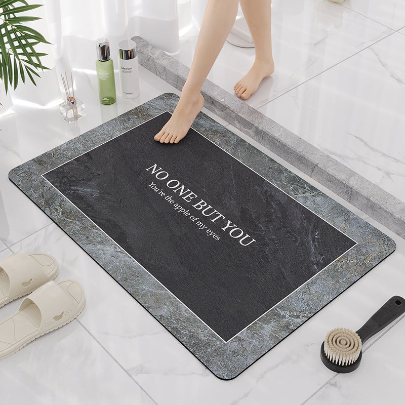 Elegante Marmor Design Badezimmermatte Brehn