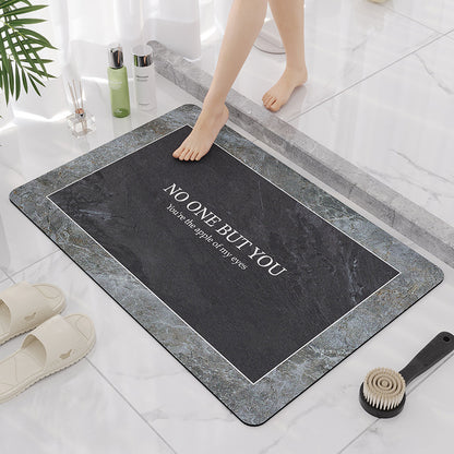Elegante Marmor Design Badezimmermatte Brehn