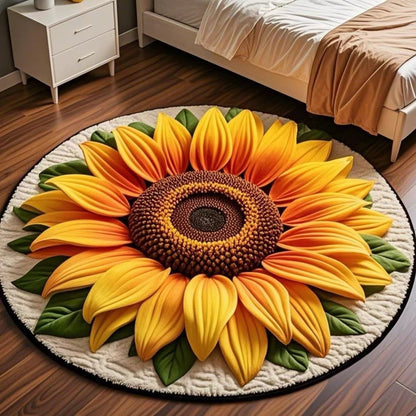 Florales Muster Plüsch-Teppich