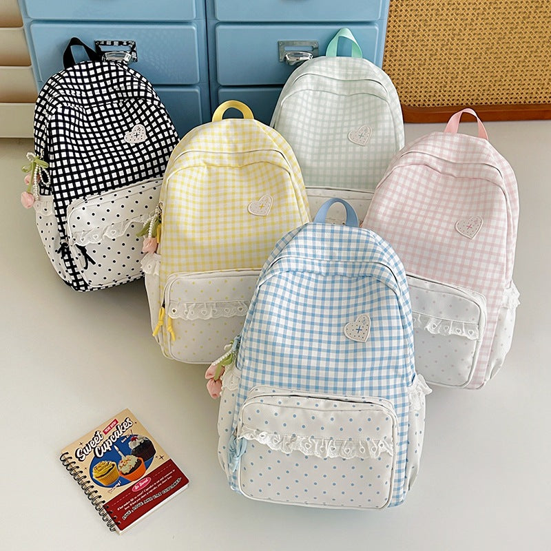 Verspielt Karomuster Rucksack Brehn